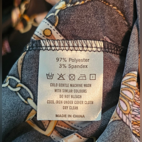 Zeroyaa Men's Luxury Printed Silk Like Satin Button Down Dress Shirt Large NWT - Picture 10 of 12